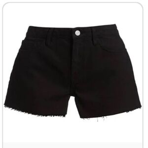 Frame Le Grand Garçon Black Denim Shorts